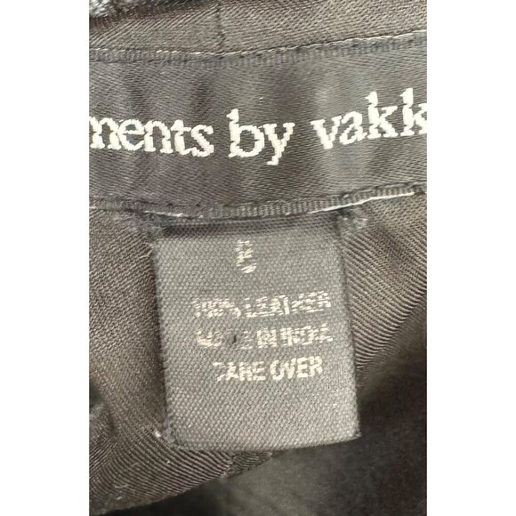 Elements By Vakko Women's Black Leather biker 90s Pants 8 - Picture 12 of 12